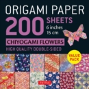 Origami Paper 200 sheets Chiyogami Flowers 6" (15 cm) : Tuttle Origami Paper: Double Sided Origami Sheets Printed with 12 Different Designs (Instructions for 5 Projects Included) - Book