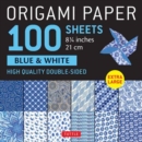 Origami Paper 100 sheets Blue & White 8 1/4" (21 cm) : Extra Large Double-Sided Origami Sheets Printed with 12 Different Designs (Instructions for 5 Projects Included) - Book
