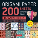 Origami Paper 200 sheets Japanese Dolls 6" (15 cm) : Tuttle Origami Paper: Double Sided Origami Sheets Printed with 12 Different Designs (Instructions for 6 Projects Included) - Book