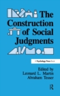 The Construction of Social Judgments - Book