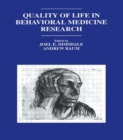 Quality of Life in Behavioral Medicine Research - Book