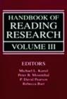 Handbook of Reading Research, Volume III - Book