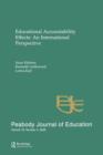 Educational Accountability Effects : An International Pespective: A Special Issue of the Peabody Journal of Education - Book