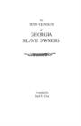 1850 Census of Georgia Slave Owners - Book