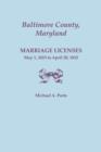 Baltimore County, Maryland, Marriage Licenses : May 1, 1823 to April 28, 1832 - Book
