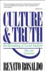 Culture and Truth : Remaking of Social Analysis - Book