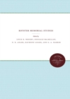 Royster Memorial Studies - Book