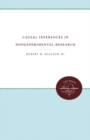 Causal Inferences in Nonexperimental Research - Book