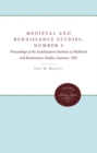 Medieval and Renaissance Studies, Number 3 : Proceedings of the Southeastern Institute of Medieval and Renaissance Studies, Summer, 1967 - Book
