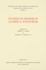 Studies in Honor of Alfred G. Engstrom - Book