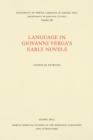 Language in Giovanni Verga's Early Novels - Book