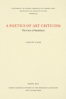 A Poetics of Art Criticism : The Case of Baudelaire - Book