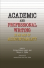 Academic and Professional Writing in an Age of Accountability - Book