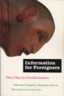 Information for Foreigners : Three Plays - Book