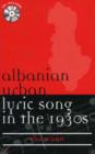 Albanian Urban Lyric Song in the 1930s - Book