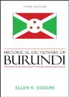 Historical Dictionary of Burundi - Book