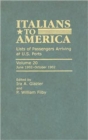 Italians to America, June 1902 - October 1902 : Lists of Passengers Arriving at U.S. Ports - Book