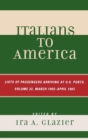 Italians to America, March 1903 - April 1903 : List of Passengers Arriving at U.S. Ports - Book