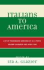 Italians to America : March 1905 - April 1905: Lists of Passengers Arriving at U.S. Ports - Book