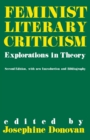Feminist Literary Criticism : Explorations in Theory - Book