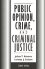 Public Opinion, Crime, And Criminal Justice - Book