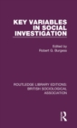 Key Variables in Social Investigation - Book