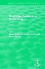 Qualitative Research in Criminology (1999) - Book