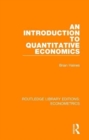 An Introduction to Quantitative Economics : Economics and Society Series - Book
