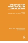 Specification Analysis in the Linear Model - Book