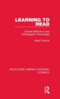 Learning to Read : Literate Behaviour and Orthographic Knowledge - Book
