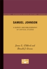 Samuel Johnson : A Survey and Bibliography of Critical Studies - Book
