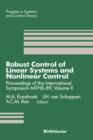 Robust Control of Linear Systems and Nonlinear Control : Proceedings of the International Symposium MTNS-89, Volume II - Book