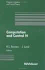 Computation and Control IV : Proceedings of the Fourth Bozeman Conference, Bozeman, Montana, August 3-9, 1994 - Book
