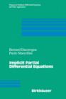 Implicit Partial Differential Equations - Book