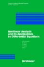 Nonlinear Analysis and its Applications to Differential Equations - Book