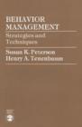 Behavior Management : Strategies and Techniques - Book