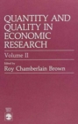 Quantity and Quality in Economic Research - Book