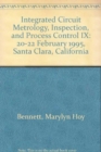 Integrated Circuit Metrology Inspection & Proc - Book