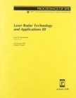 Laser Radar Technology and Applications Iii - Book