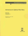 Advances in Optical Thin Films - Book