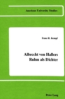 Albrecht von Hallers Ruhm als Dichter : Eine Rezeptionsgeschichte - Book