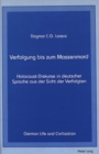 Verfolgung bis Zum Massenmord : Holocaust-Diskurse in Deutscher Sprache aus der Sicht der Verfolgten - Book
