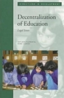 Decentralization of Education  Legal Issues - Book