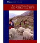Peru : Country Program Evaluation for the World Bank Group, 2003-2009 - Book