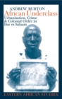 African Underclass : Urbanization, Crime & Colonial Order in dar es Salaam 1919-61 - Book