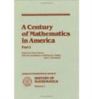 A Century of Mathematics in America, Part 1 - Book