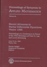 Recent Advances in Partial Differential Equations, Venice, 1996 : Proceedings of a Conference in Honor of the 70th Birthdays of Peter D. Lax and Louis Nirenberg : June 10-14, 1996, Venice, Italy - Book