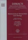 Mathematical Hierarchies and Biology : DIMACS Workshop, November 13-15, 1996 - Book