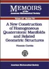A New Construction of Homogeneous Quaternionic Manifolds and Related Geometric Structures - Book