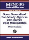 Some Generalized Kac-Moody Algebras with Known Root Multiplicities - Book